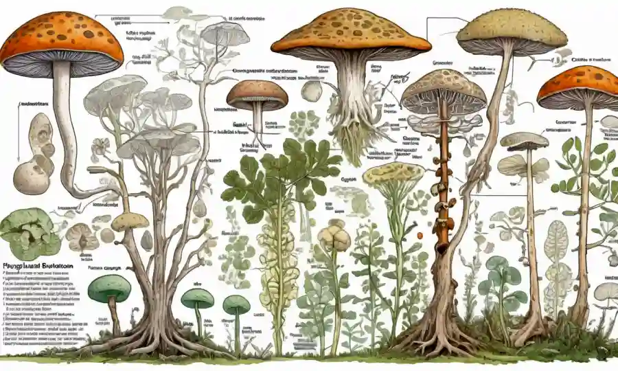 Un diagrama que muestra evolución fúngica