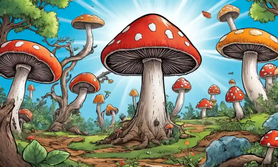 Setas rodeadas de ideas creativas y un árbol en crecimiento que simboliza el crecimiento y el bienestar.
