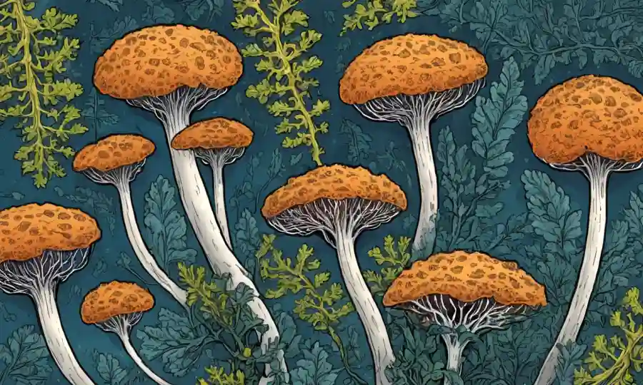 Una vista microscópica de hifas fúngicas potenciando el crecimiento de las plantas con beneficios inmunitarios de arranque.