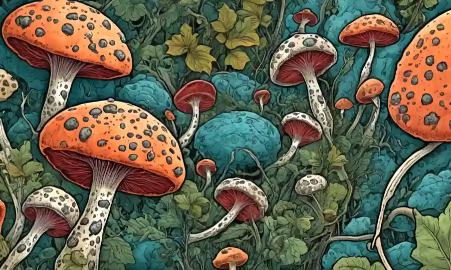Una visión microscópica de patógenos hongos que afectan a la salud humana en un contexto médico.