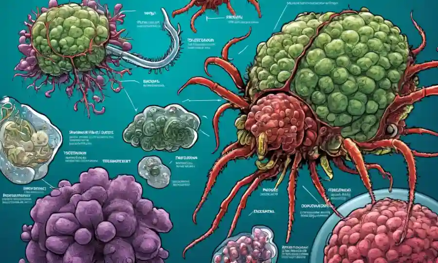 Biología molecular ilustración destacando técnicas y procesos de identificación de especies.