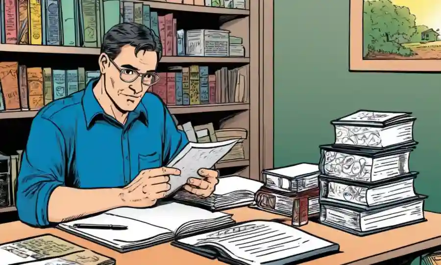 Persona preparando notas y libros para una consulta sobre enfermedades fúngicas.