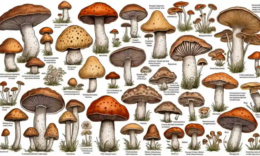 Varios tipos de hongos que producen esclerotia, con usos médicos destacados.