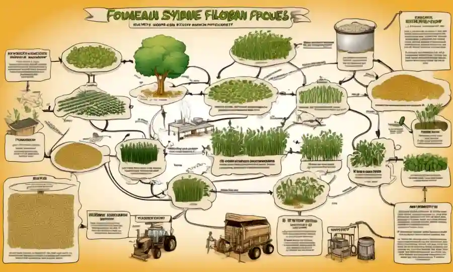 Un diagrama de flujo ilustra el proceso de fermentación para la producción de soja.