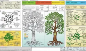 Comparación entre los diagramas de fitogenía y fitotaxonomy en una pantalla de computadora.