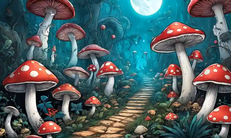 Setas rodeadas de expresiones artísticas y símbolos creativos en un ambiente soñado.