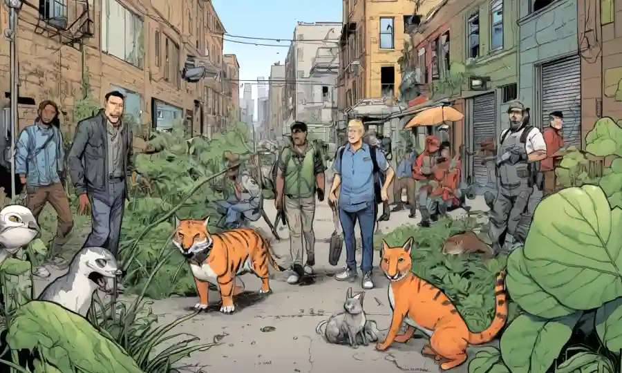 Varias especies coexisten en entornos urbanos, destacando conexiones simbióticas.
