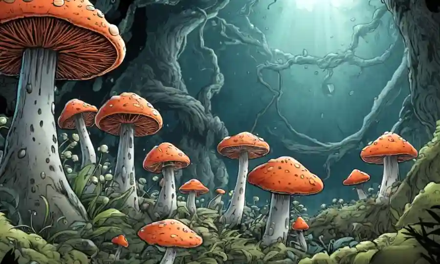 Fungi creciendo a partir de esporas en un ambiente controlado.