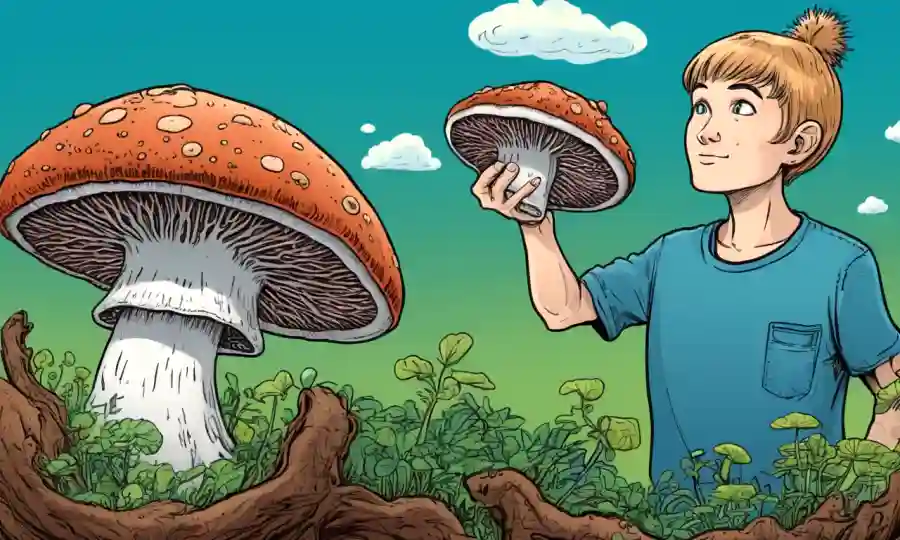 Una persona que sostiene un contenedor de crecimiento de hongos con condiciones óptimas para el crecimiento de micelio.