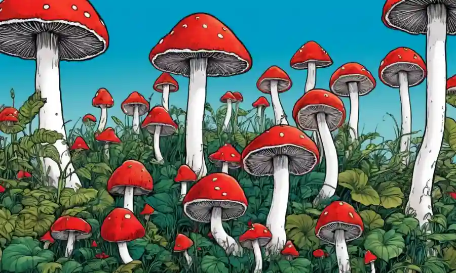 Mushrooms utilizados como suministros de arte no convencionales por artistas innovadores.