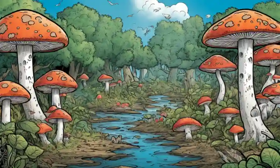 Fungi y elementos de los ecosistemas afectados por el cambio climático.