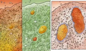 Gráficos que ilustran la correlación entre niveles de humedad e infecciones fúngicas en la piel humana.