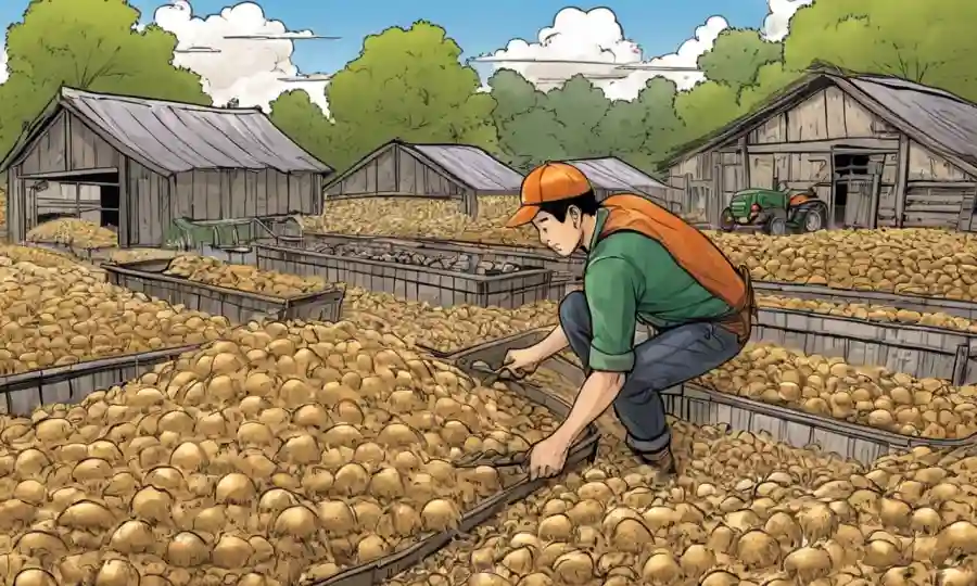 Proceso agrícola con cascos de arroz para cultivo de hongos.