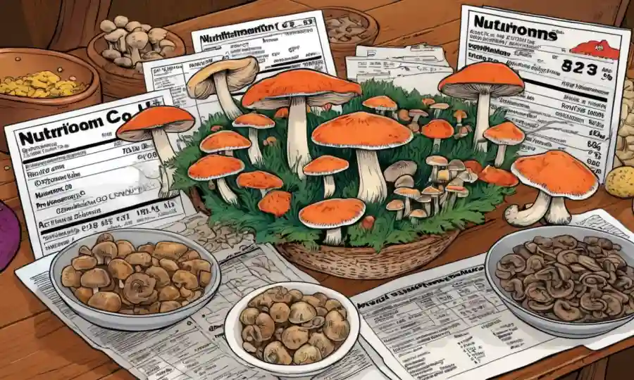 Diversas setas en una tabla configuradas sobre un fondo de información nutricional y beneficios para la salud.