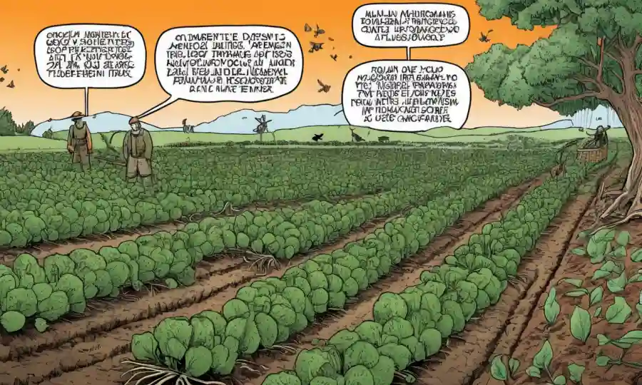 Gráficos y diagramas que ilustran las consecuencias a largo plazo de la agricultura intensiva en las redes fúngicas.