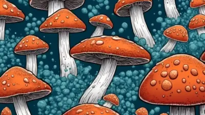 Las células de setas reaccionan a la exposición de plaguicidas bajo un microscopio.