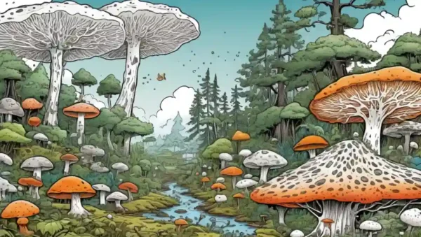 Un gráfico que muestra datos sobre los efectos del micelio en el microclima