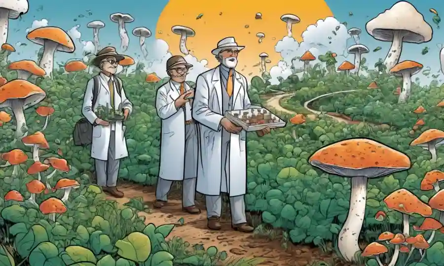 Gráfico que representa los efectos económicos de los hongos en la investigación biotecnológica y los avances.