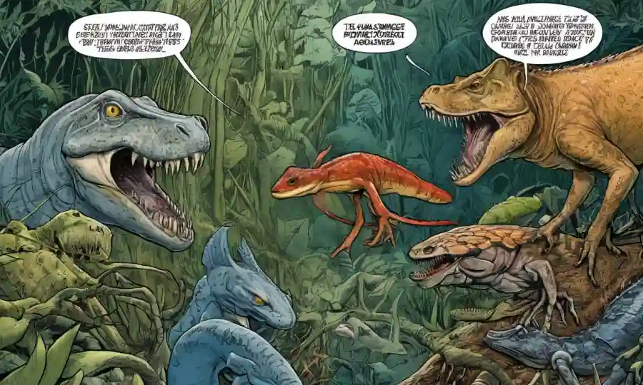 Ilustraciones de diferentes relaciones simbióticas entre especies, con texto sobre el concepto y aplicaciones.