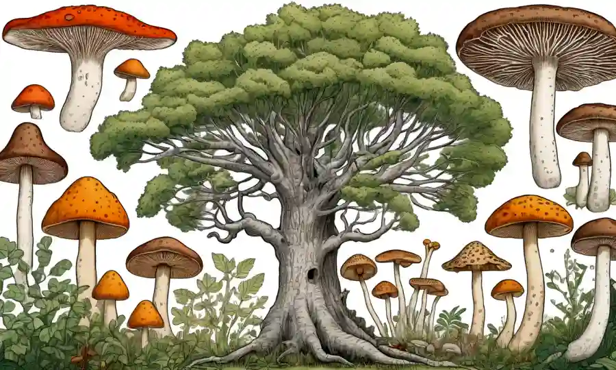 Diagrama tipo árbol que muestra relaciones evolutivas entre las especies de hongos.