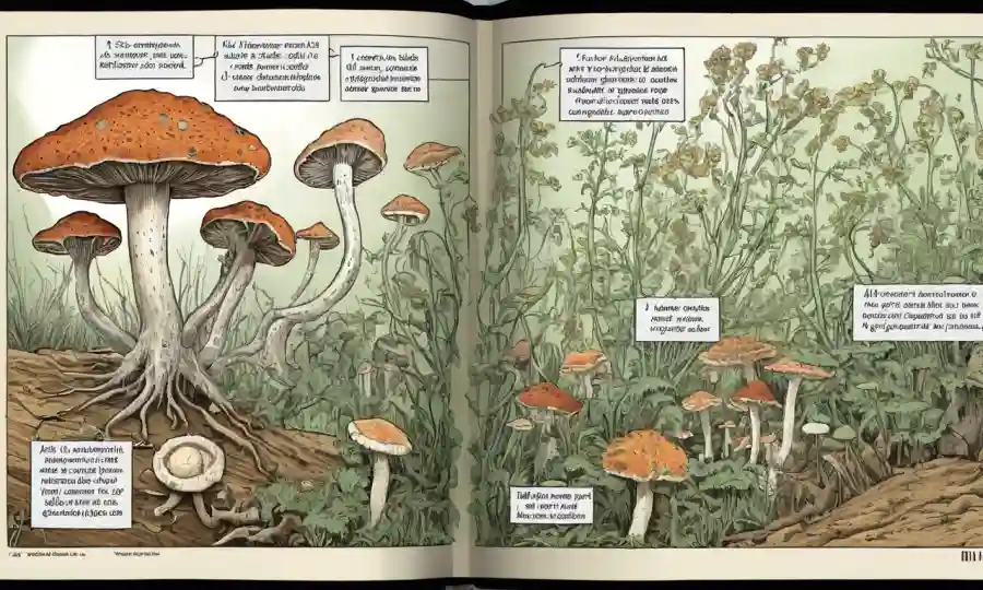 ¡Creo que es español! Si es así, aquí hay una descripción muy breve, una línea: Diversos métodos de reproducción fúngica con ilustraciones.