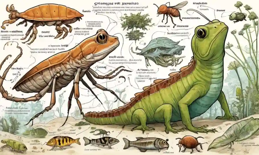 Una relación simbiótica entre dos organismos o especies en la naturaleza, superada con diagramas de estudio creativos.