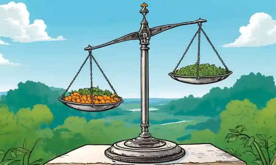 Un delicado cálculo de escala de equilibrio