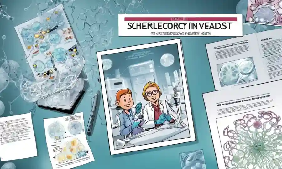 La página de portada de una revista de investigación sobre desarrollo esclerocisto en un entorno de laboratorio.