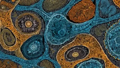 Amoeba-como hongos en transición a estructuras de red complejas con el tiempo.