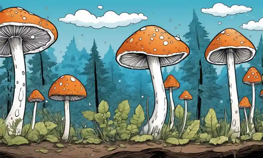 Gráficos e ilustraciones que muestran cómo la temperatura afecta el crecimiento de hongos.