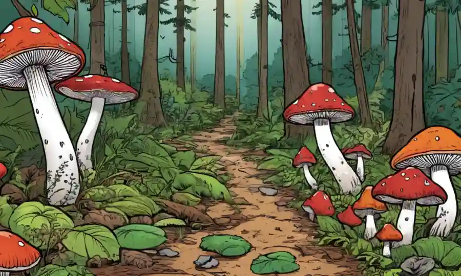 Varios factores ambientales influyen en la propagación de hongos en un suelo forestal.