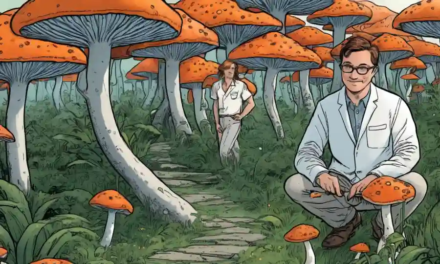 Investigadores que estudian relaciones evolutivas fungosas utilizando datos genómicos avanzados.