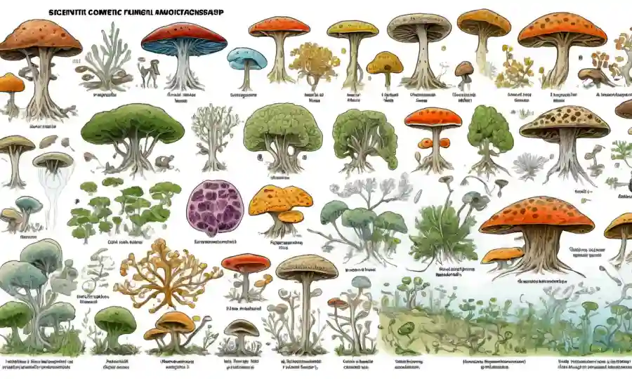 Diagrama científico que muestra relaciones evolucionarias entre hongos patógenos.