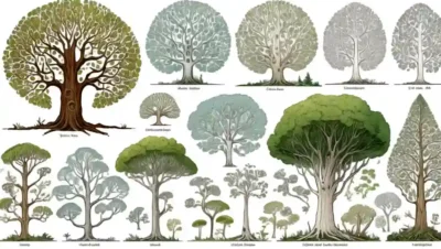 Dendrogramas similares a árboles que ilustran relaciones filogenéticas entre especies fúngicas.