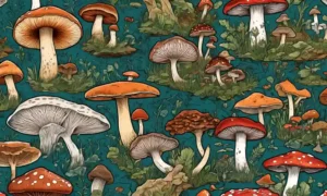 Mushroom ilustraciones que rodean las plataformas de aprendizaje online para la taxonomía micológica.