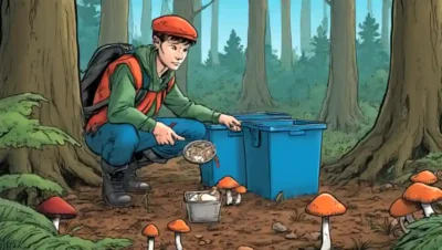 Persona en un bosque