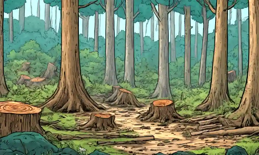 Hábitats naturales como bosques con troncos o troncos de árboles que apoyan el crecimiento fúngico para la producción de biomasa.