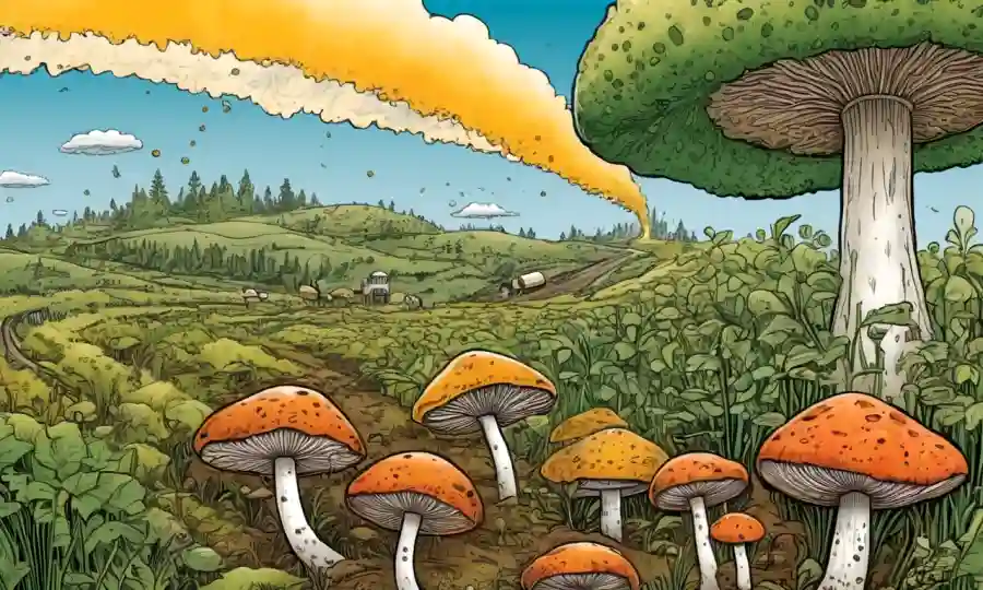 Imagen que ilustra las aplicaciones y beneficios de usar hongos en biocombustibles.