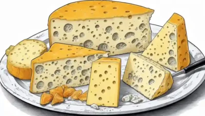 Moldes creciendo en queso con ilustraciones y diagramas destacando diversidad e importancia.