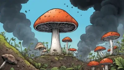 Un cultivo de hongos en medio de la contaminación