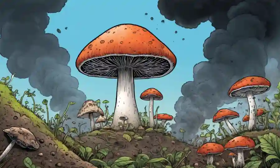 Un cultivo de hongos en medio de la contaminación