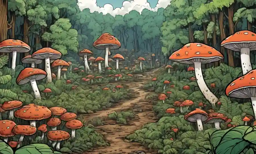 La diversidad de hongos disminuye en un paisaje forestal devastado después de la deforestación.