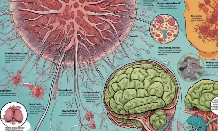 Una ilustración médica que muestra la interconexión de las opciones de salud mental, bienestar y tratamiento para las infecciones fúngicas de la piel.
