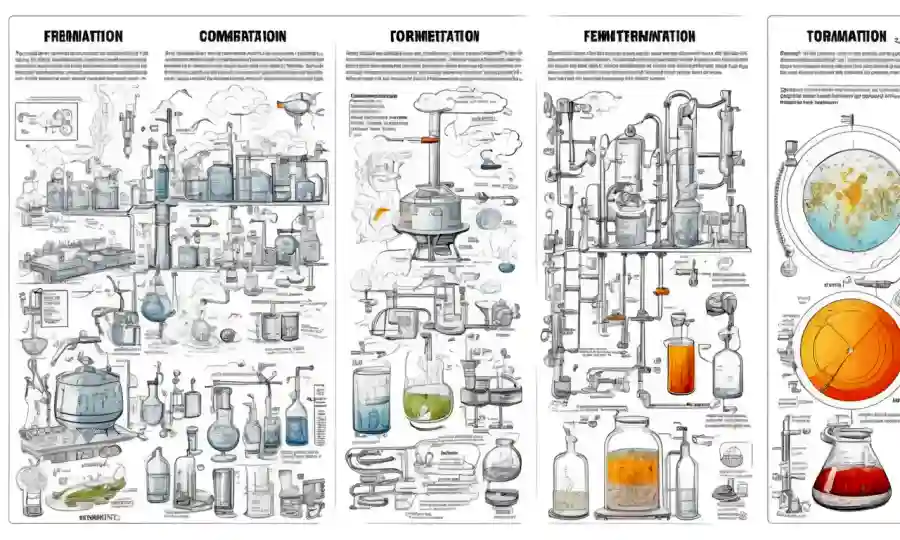 Diagramas y diagramas científicos que ilustran la correlación entre la temperatura y la dinámica de fermentación.