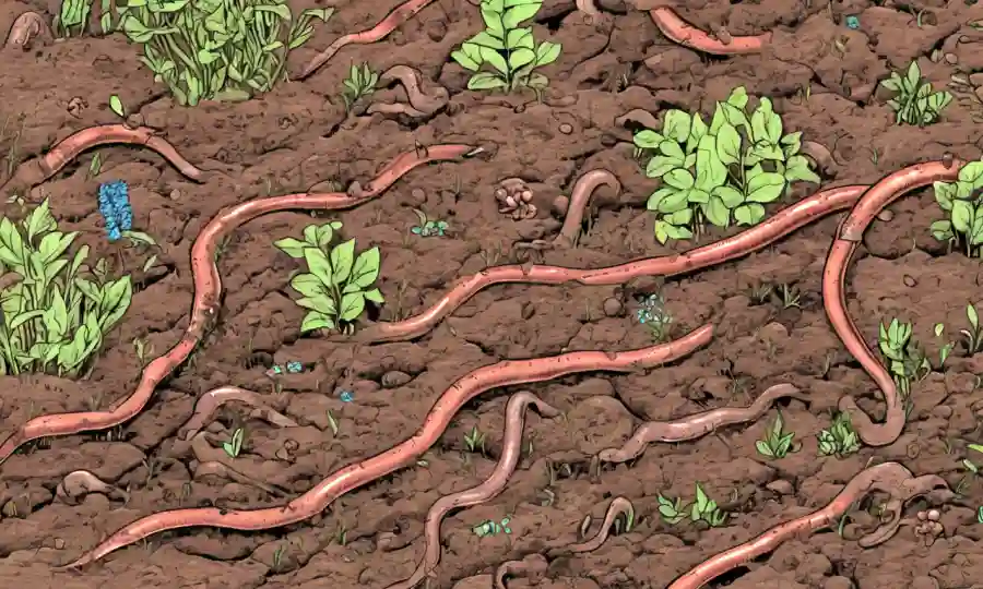 Tormentas y plantas que luchan por crecer en un suelo degradado con hongos desaparecidos.