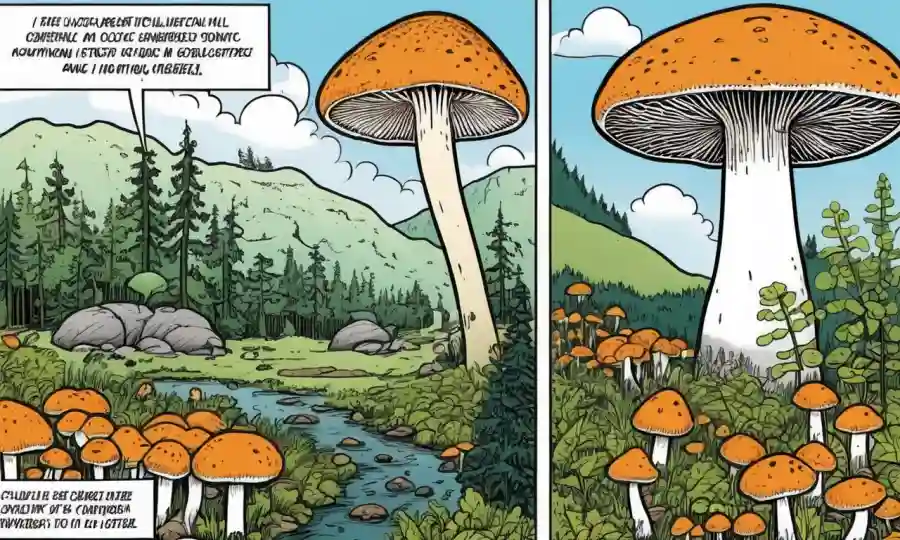 Políticas ambientales que impactan la conservación de hongos con gráficos e imágenes.