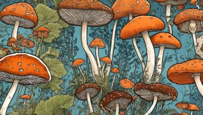 Micrografos e ilustraciones de hongos que muestran su impacto en la salud humana.