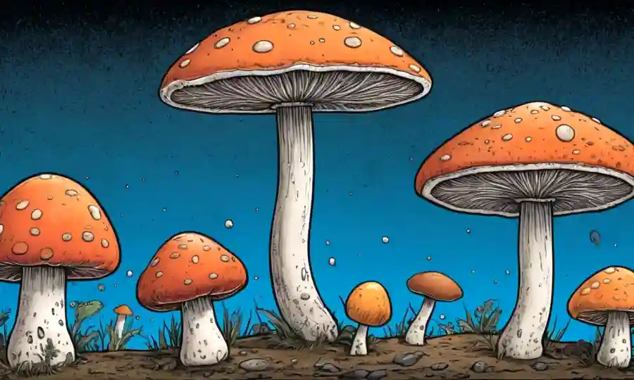 Fungi creciendo en varias superficies bajo diferentes niveles de humedad.