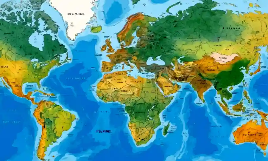 Mapas geográficos complejos que muestran patrones de especies y datos de distribución.