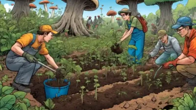Los miembros de la comunidad tienden a plantas basadas en suelos